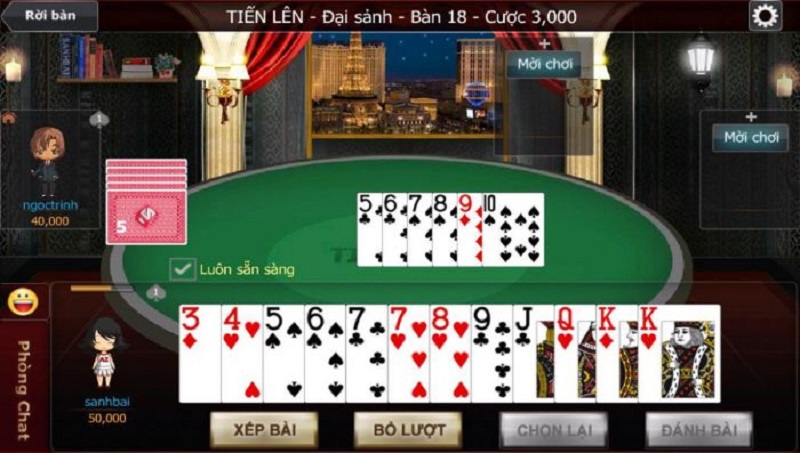 Game bài Tiến lên tại cổng game bài trực tuyến Casino365